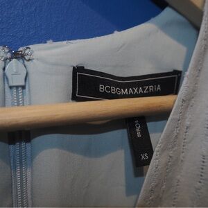 BCBGMAXAZRIA Blue Dress with Lace-type Detailing